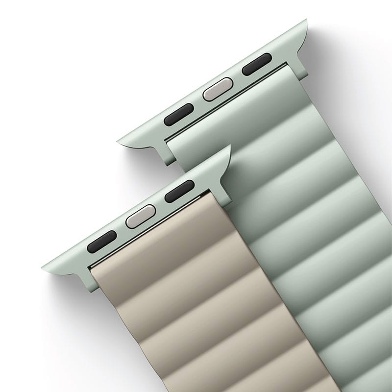 UNIQ REVIX Reversible Magnetic Apple Watch Strap for Series 1-10, SE/SE2 & Watch Ultra  49/45/44/42MM - Sage (Beige)