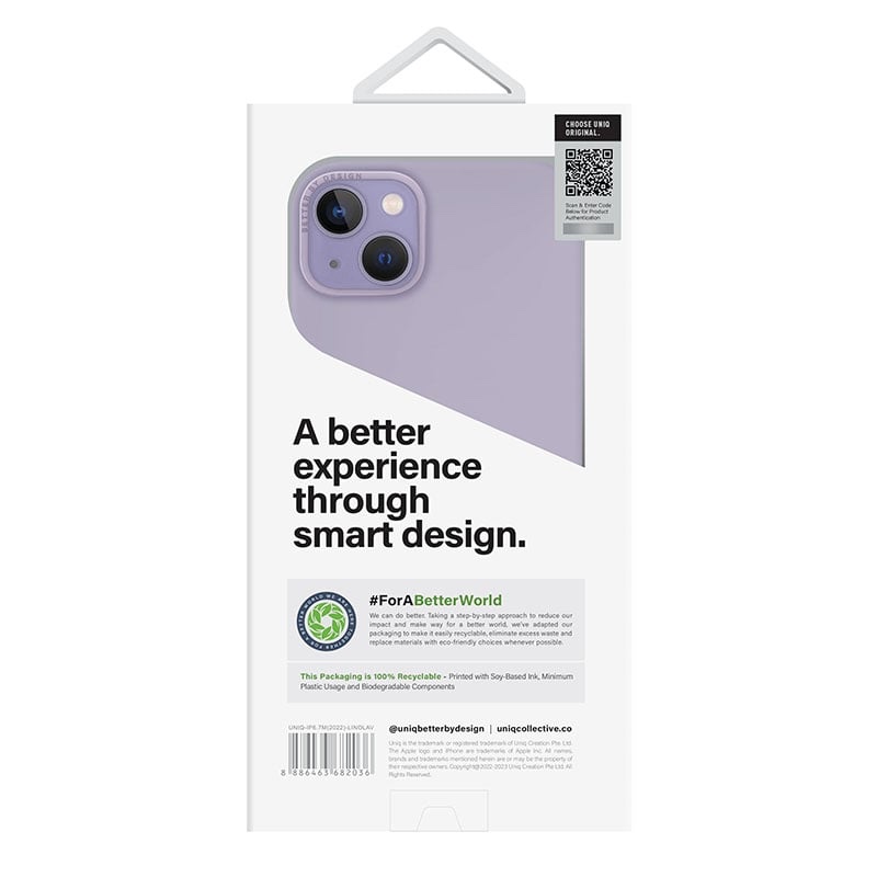 UNIQ Lino Phone Case for iPhone 14 Plus - Lilac (Lavender)