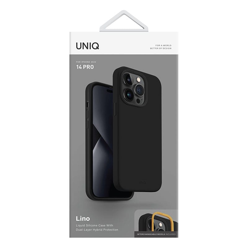 UNIQ Lino Phone Case for iPhone 14 Pro - Midnight (Black)