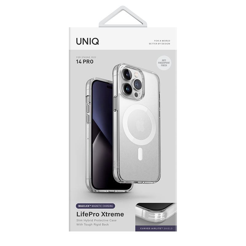 UNIQ LifePro Xtreme Phone Case MagSafe/MagClick Compatible for iPhone 14 Pro - Dove (Frost Clear)