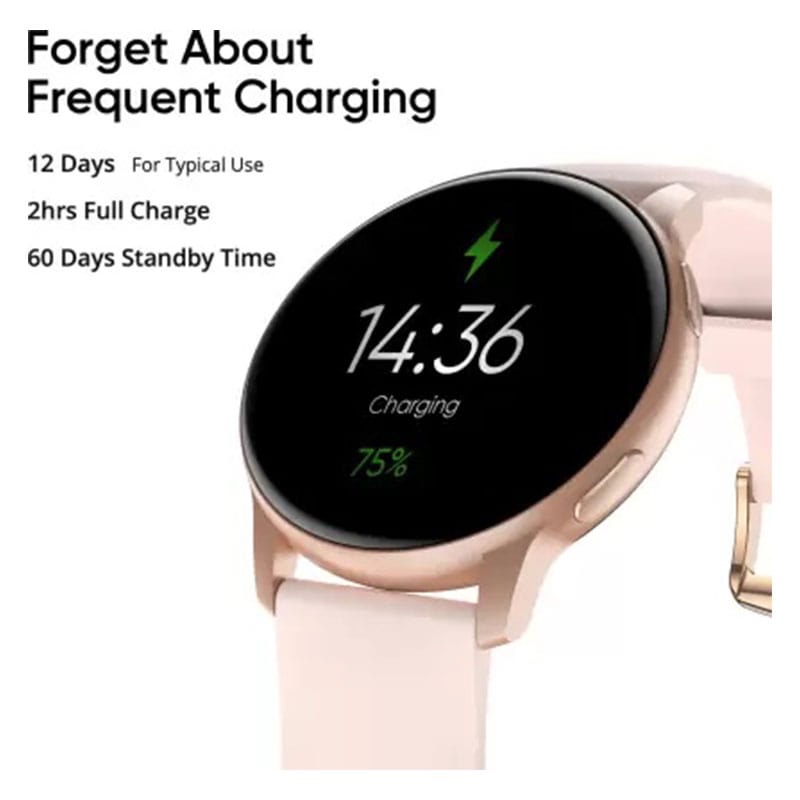 DIZO Watch R Amoled with 45mm Dial Size (by Realme TechLife) – Golden Pink