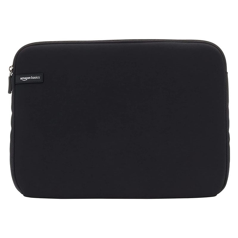Amazon Basics 14-Inch Laptop Sleeve, Protective Case with Zipper – Black