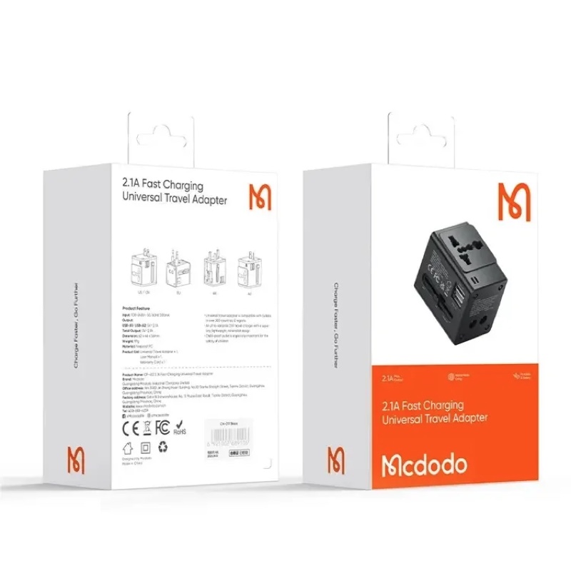 Mcdodo 2.1A Universal Travel Charger Adapter