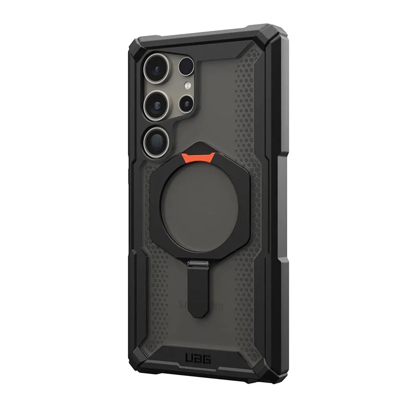 UAG Plasma XTE Magnetic Magsafe Compatible Phone Case for Samsung Galaxy S24 Ultra – Black/Orange