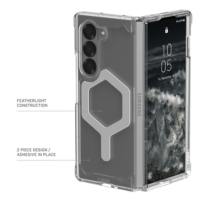 UAG Plyo Pro Series Phone Case for Samsung Galaxy Z Fold 6 – Ice/Silver