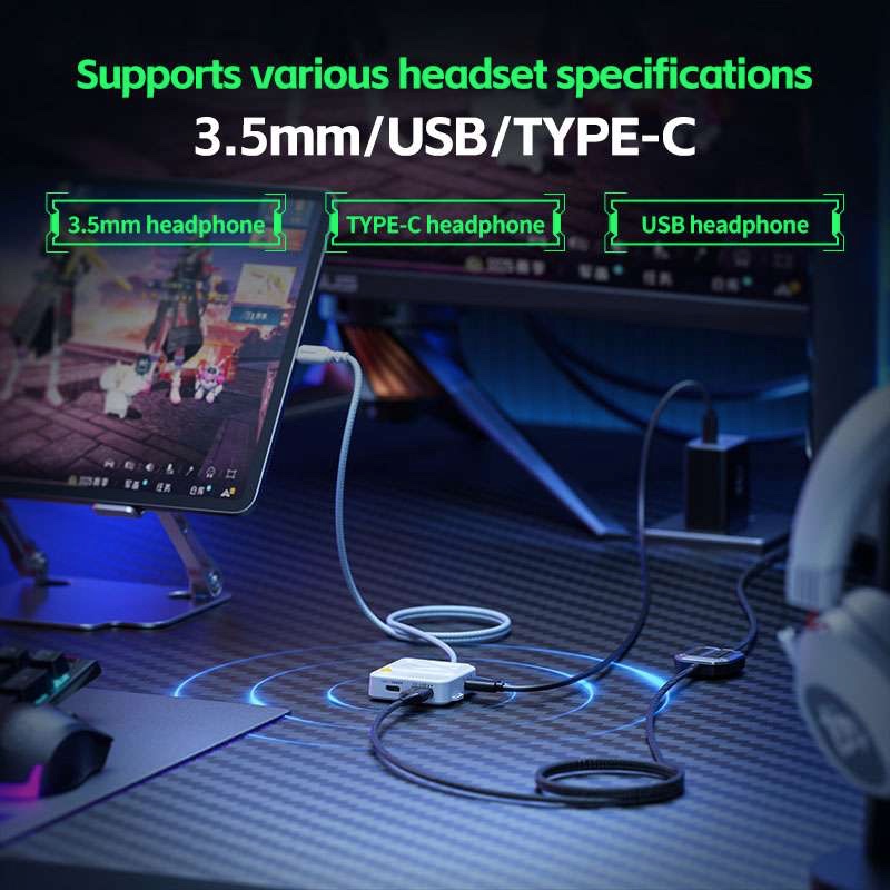 PLEXTONE GS5 5in1 Type C Adapter Compatible with all Phones, Tablets, Apple iPads all Models - White