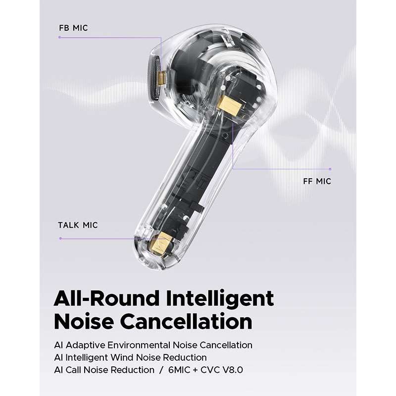 SoundPEATS Air5 True Wireless Earbuds with Bluetooth 5.4, aptX Lossless Audio, Hi-Res Qualcomm Snapdragon QCC3091 Chip, 13mm Driver, Multipoint Pairing - Beige