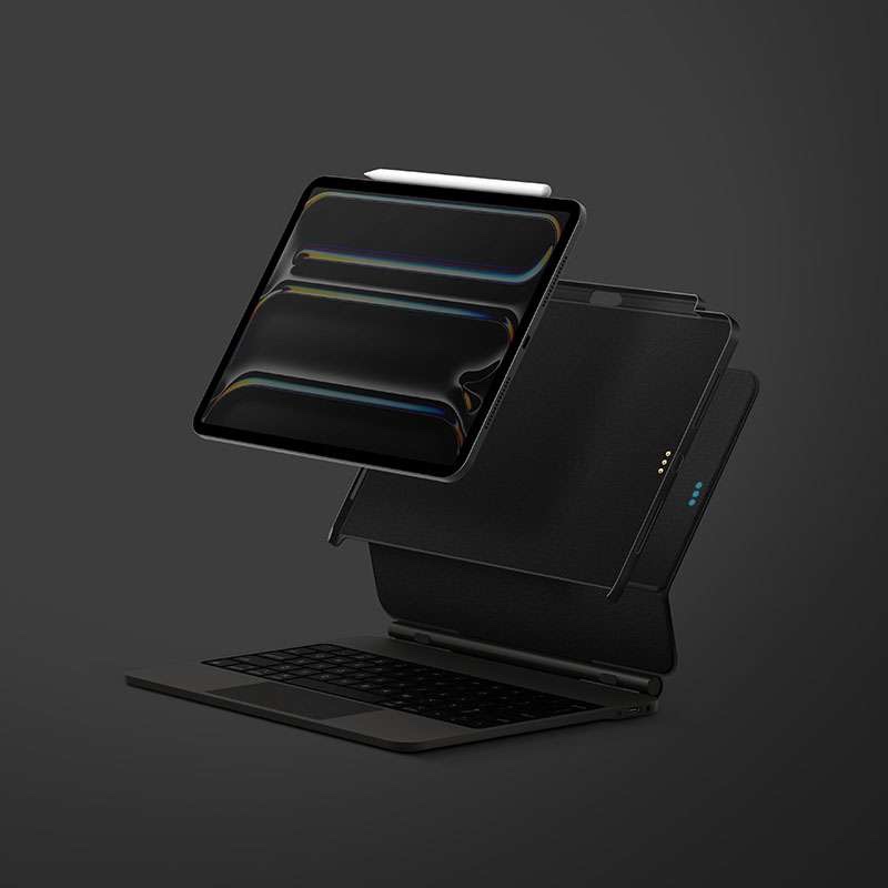 Uniq Axel Snap-Easy Magnetic Stand Case for iPad Pro 11” M4 & iPad Air 11” – Black