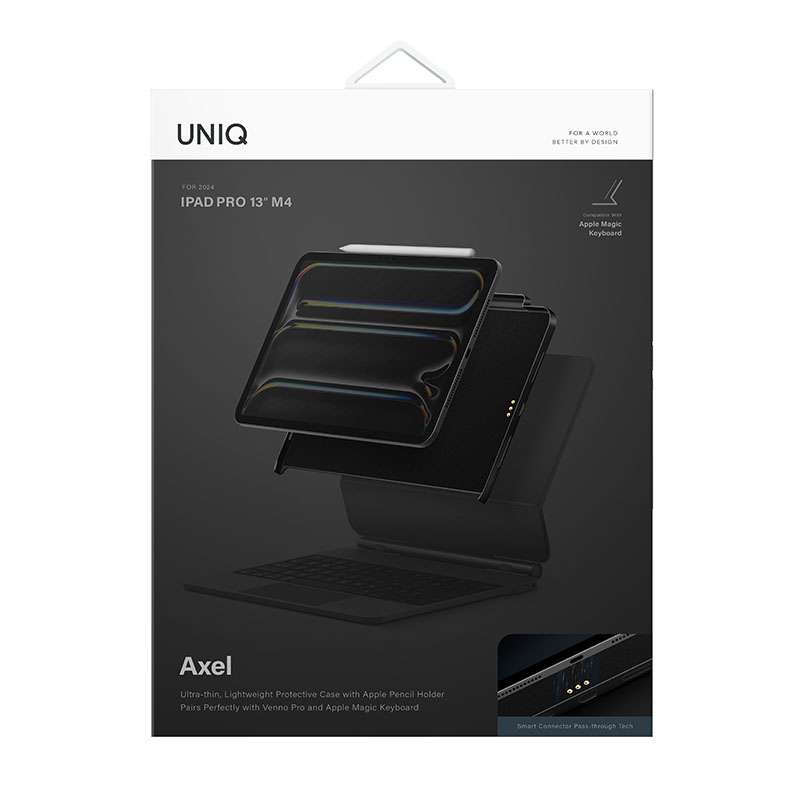 Uniq Axel Magnetic Stand Case for iPad Pro 13” M4 – Black