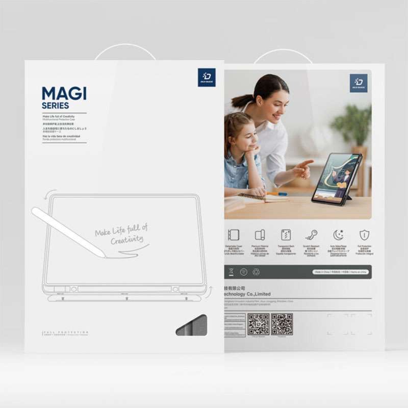 Dux Smart Folio Case with Pencil Holder for Samsung Tab S10 Ultra/S9 Ultra/S8 Ultra – Black