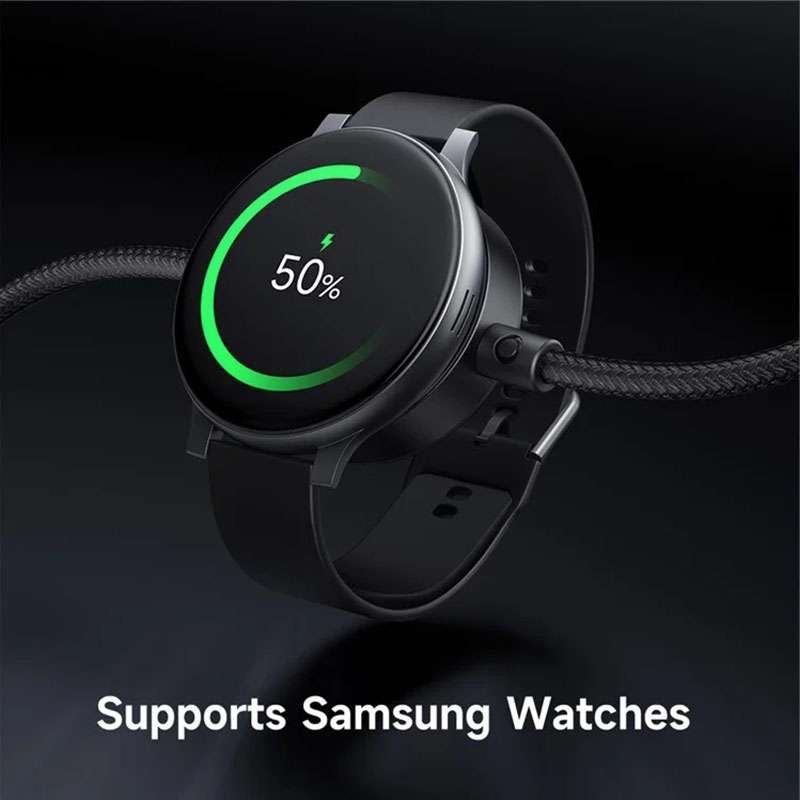 Mcdodo 60W 2in1 Type-C to Type-C Charging Cable with Wireless Charger for Samsung Watch - CA-4170 - Black