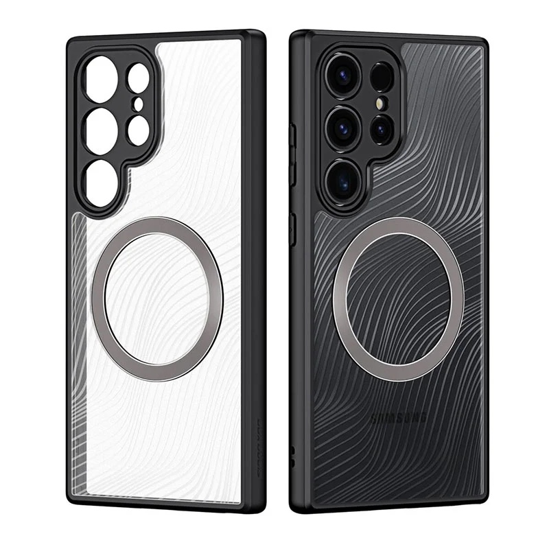 Aimo Mag Series Phone Case for Samsung Galaxy S24 Ultra (MagSafe Compatible) - Transparent Black