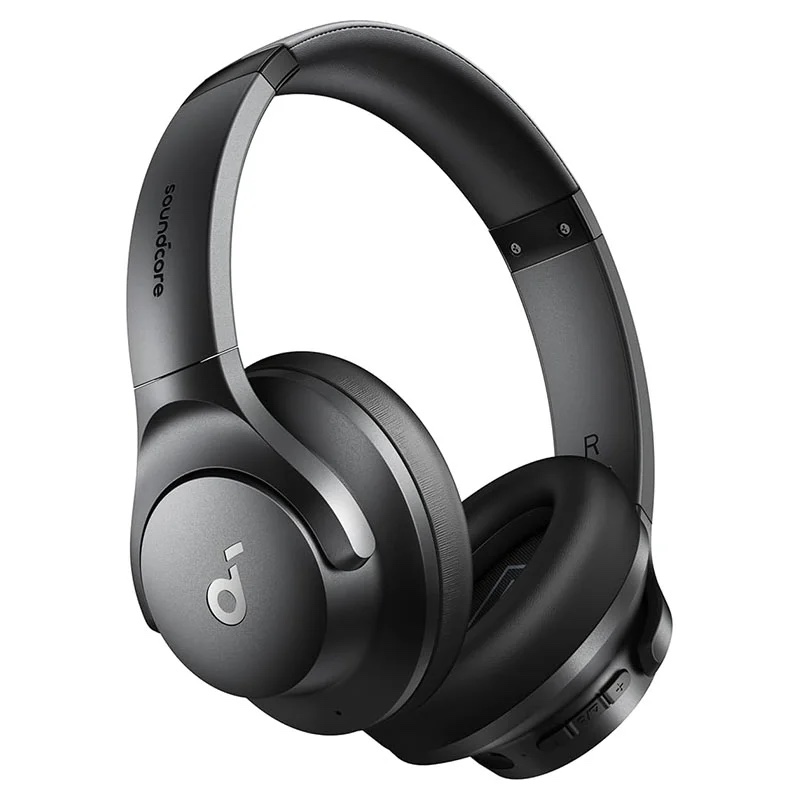 Soundcore by Anker Q20i Hybrid Active Noise Cancelling Headphones, 40H Long ANC Playtime, Hi-Res Audio, Big Bass, App Control, Transparency Mode - Black