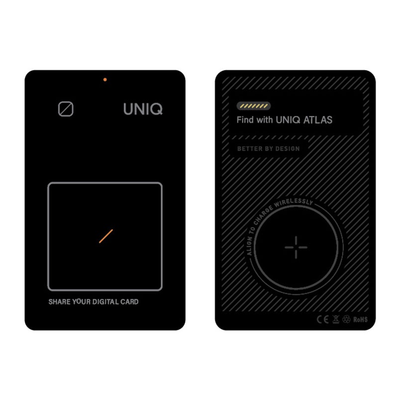 Uniq Atlas Ultra Slim Card Sized Wallet Tracker with NFC
