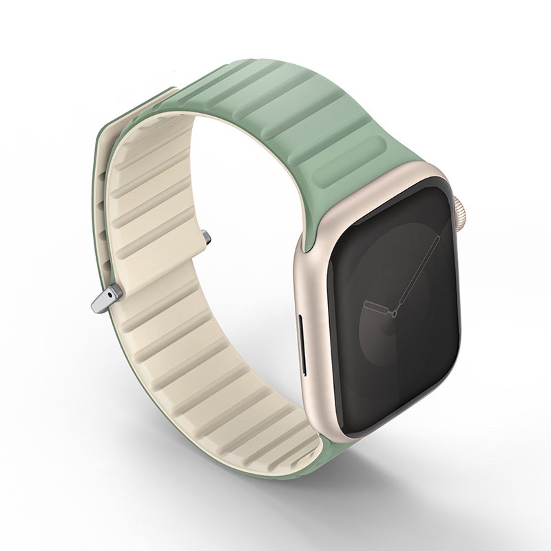 UNIQ Revix Evo Reversible Magnetic Apple Watch Strap for Series 1-10, & SE/SE2 41/40/42MM – Soft Mint