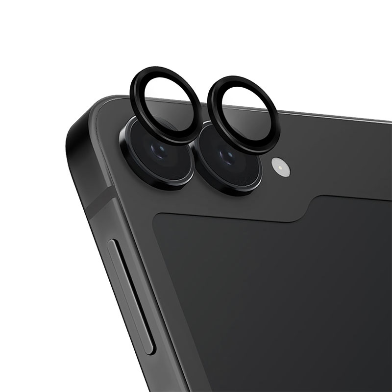 Samsung Galaxy Flip 6 Aluminium Camera Lens Protector by Uniq Optix - Midnight Black