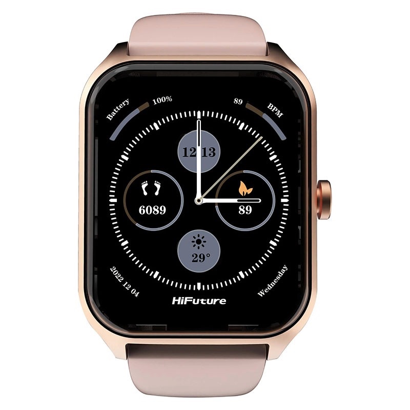 HiFuture Ultra 2 Pro Calling Smartwatch with Touch Screen Fitness Tracker with Heart Rate and Waterproof Pedometer - Pink
