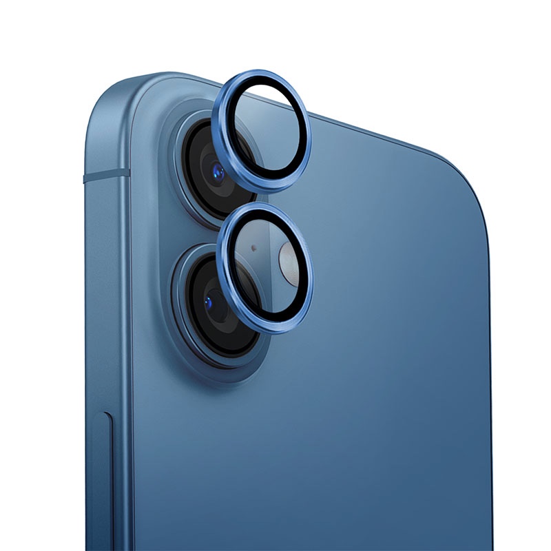 Uniq Optix Aluminium Camera Lens Protector for iPhone 16 / 16 Plus – Blue