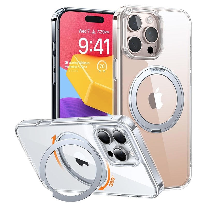 Torras Ostand Pro Series MagSafe Compatible Case for iPhone 16 Pro Max – Clear