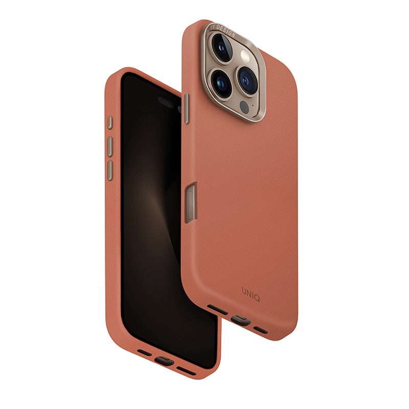 UNIQ Lyden Magclick Charging Compatible Phone Case for iPhone 16 Pro – Terracotta