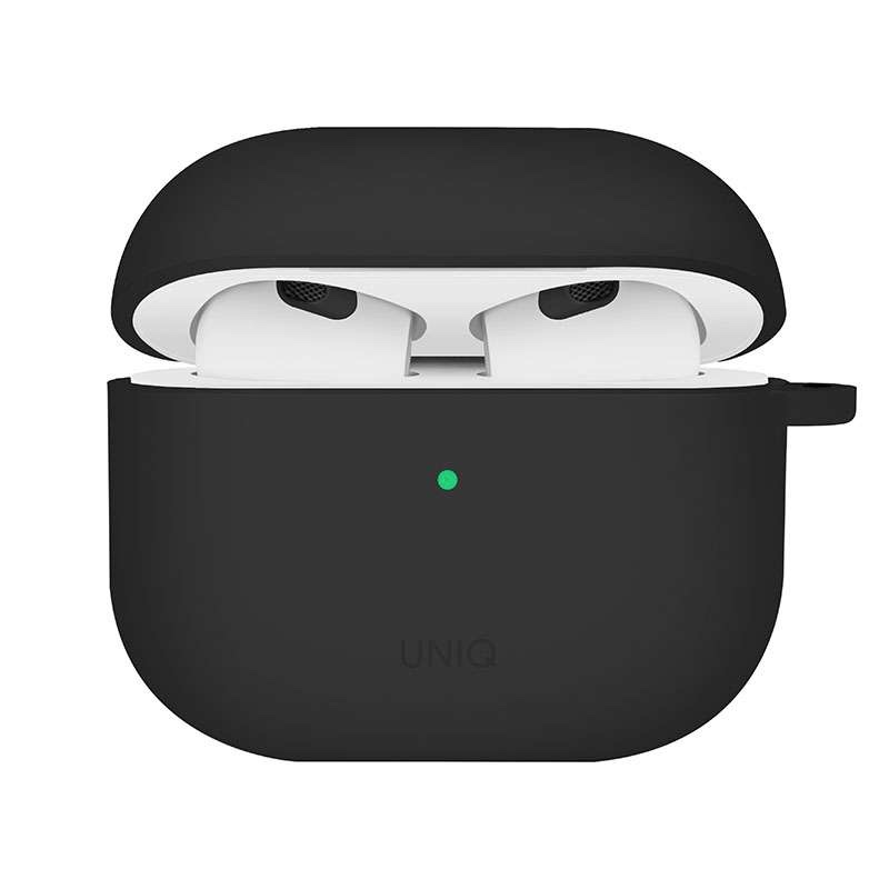 Uniq Nexo Active Hybrid Silicone Case with Sports Ear Hooks For Airpods 4th Gen - Black