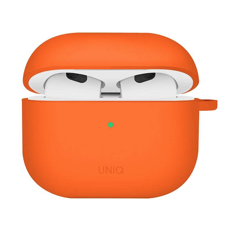 Uniq Nexo Active Hybrid Silicone Case with Sports Ear Hooks For Airpods 4th Gen - Orange