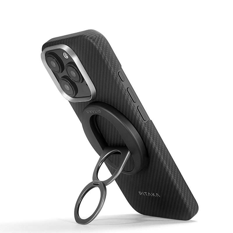 Pitaka Ultra Slim Case with MagSafe Grip3 for iPhone 16 Pro Max – Black/Grey