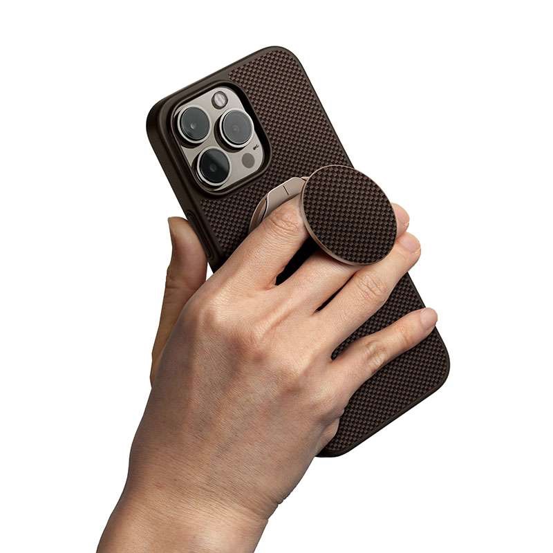 UNIQ Keva Air MagSafe Phone Case with GripFit Premium for iPhone 16 Pro Max – Brown