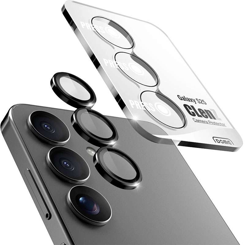 Whitestone Dome Camera Ring For Samsung Galaxy S25 Camera Protector Ring Type – 2 Pack