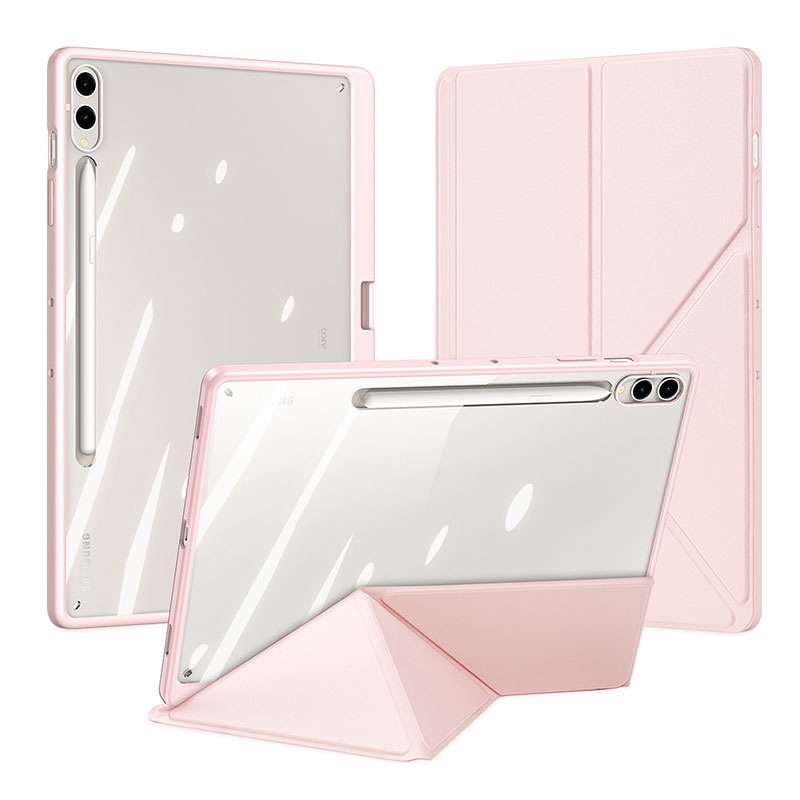 Dux Smart Folio Case with Pencil Holder for Samsung Tab S10 Plus/S9 Plus/S9 FE Plus - Pink