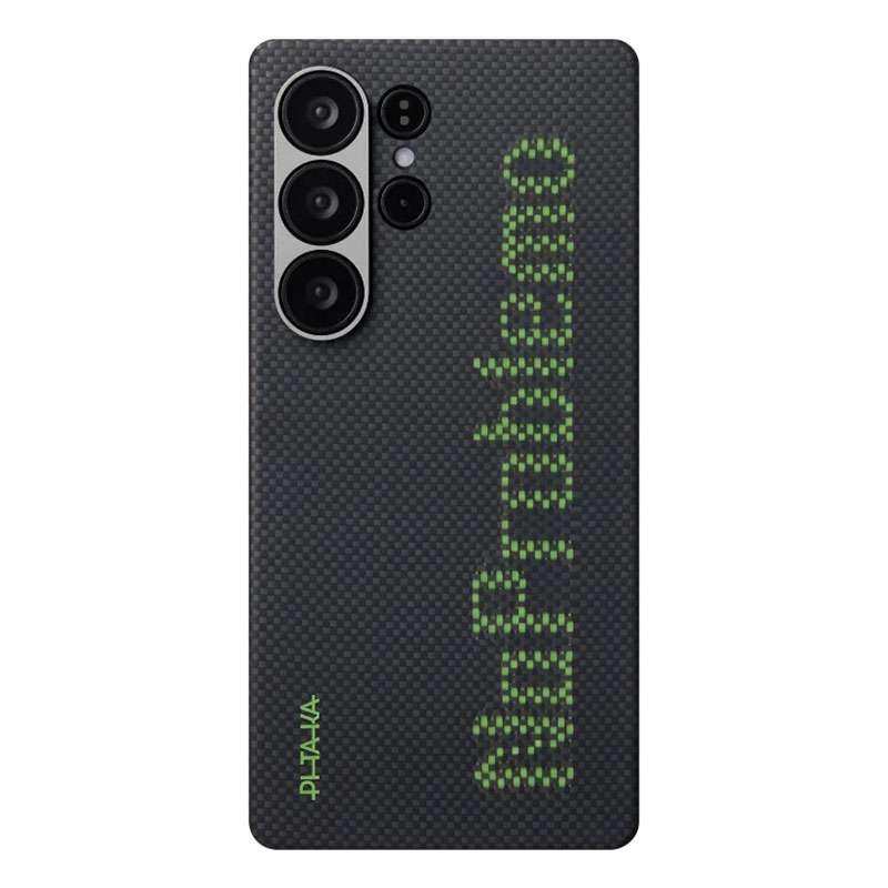 Pitaka X Aries MagEZ Compatible Luminous Case for Samsung Galaxy S25 Ultra - Black