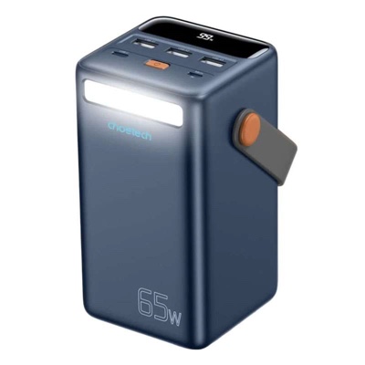 Choetech 50,000mAh Ultra Portable Power Bank with 2 inputs 4 outputs - Deep Blue
