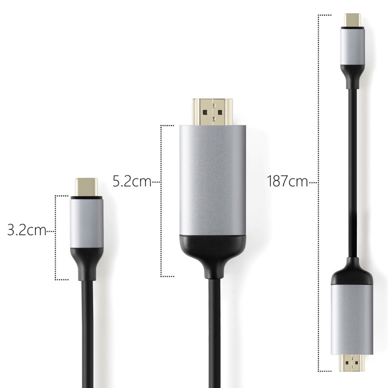 MINIX NEO C-4K, Ultra High Performance USB-C to 4K @ 60Hz HDMI Cable