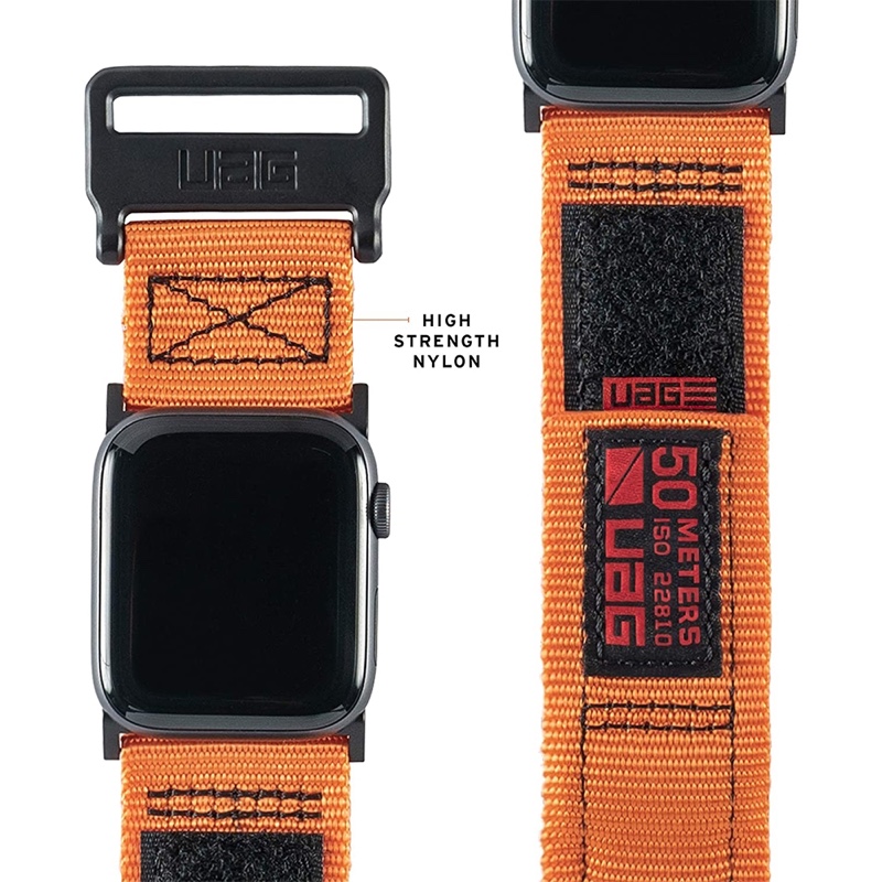 UAG Apple Watch 49/45/44/42 - Active Strap  for Apple Watch Series 1-8 & SE/SE2 ( 49/45/42/44mm) - Orange - 812451031942