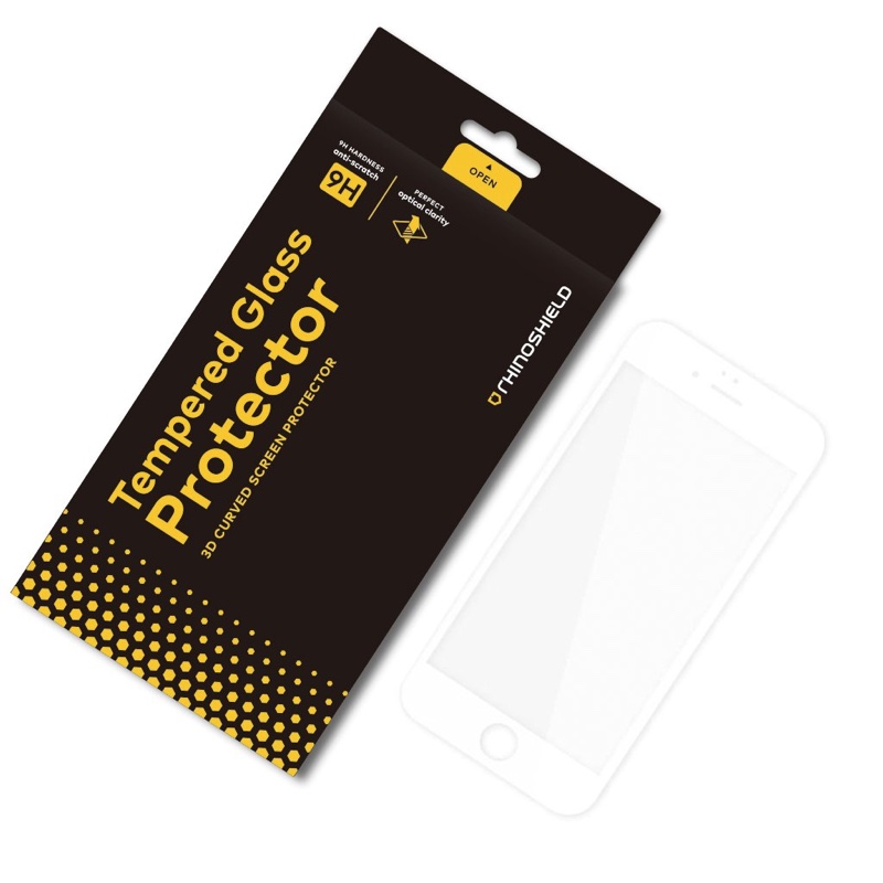 RhinoShield Tempered Glass Screen Protector for iPhone 6 / 6s Front - Black - 4715517672027