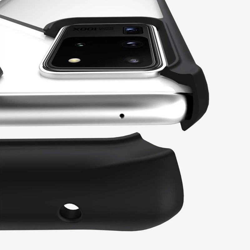 ITSKINS Galaxy S20 Ultra Hybrid Solid (Plain Black Transparent) - 4894465853426