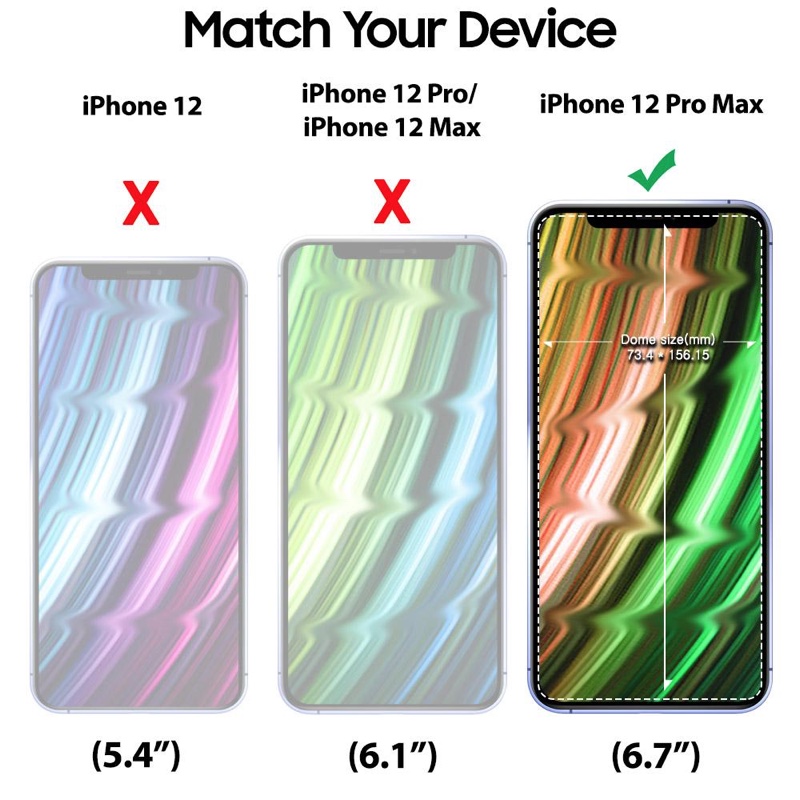 Whitestone iPhone 12 Pro Max Tempered Glass Screen Protector