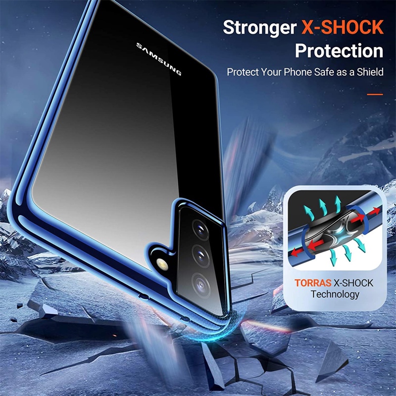 TORRAS Crystal Clear Series Phone Case for Samsung Galaxy S21 Plus - Blue (XOO2P9S6N3)