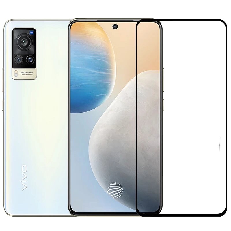 MOFI Premium Tempered Glass for Vivo X60 Full Coverage Screen Protector 2.5D 9H - BLACK