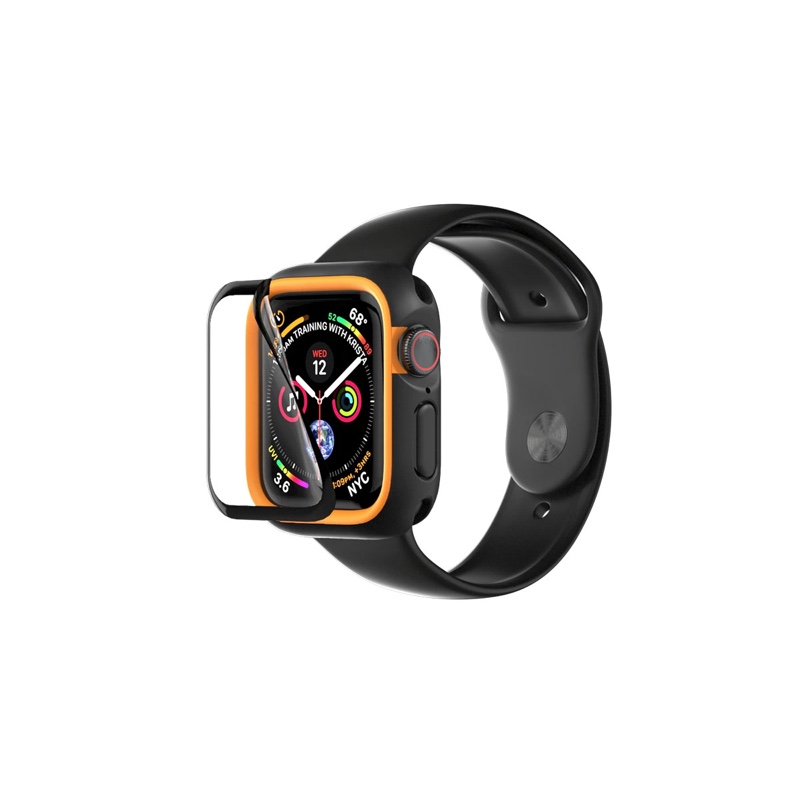 RhinoShield 3D Impact Screen Protector for Apple Watch - Series 1-8 & SE/SE2 (44mm) - Black - 4711033730616