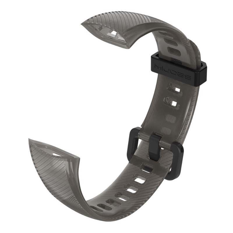 Huawei Honor Band 4 / 5 Silicone Sports Replacement Wrist Band Strap - Transculent Black