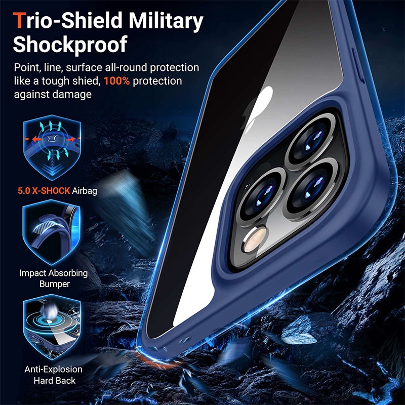 Torras Diamond Series Phone Case for iPhone 13 Pro - Blue - X002YN7M1R