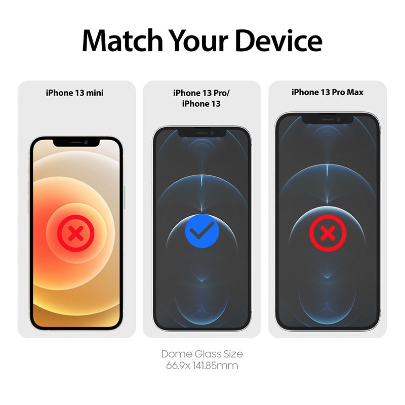 Whitestone Dome iPhone 13 / IPhone 13 Pro Dome Glass Tempered Glass Screen Protector (6.1