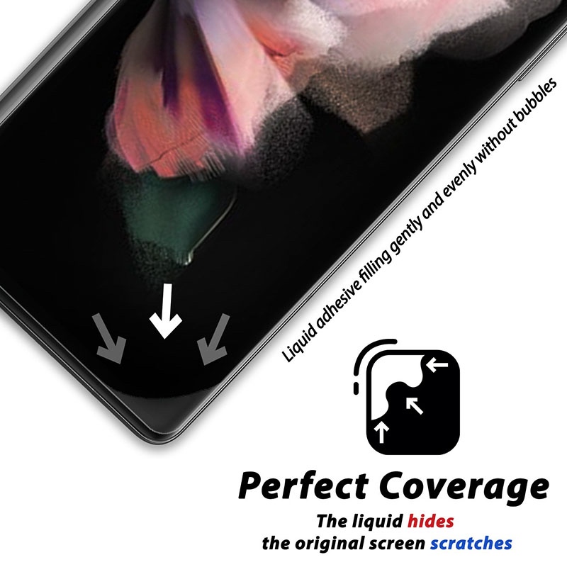 Whitestone Dome Galaxy Z Fold 3 Dome Glass Tempered Glass Screen Protector - Pack of 2