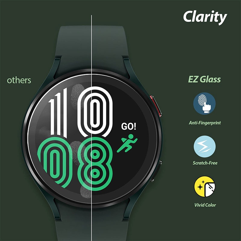 Whitestone Galaxy Watch 4 (40mm) Premium Tempered Glass Screen Protector - (Pack of 3)