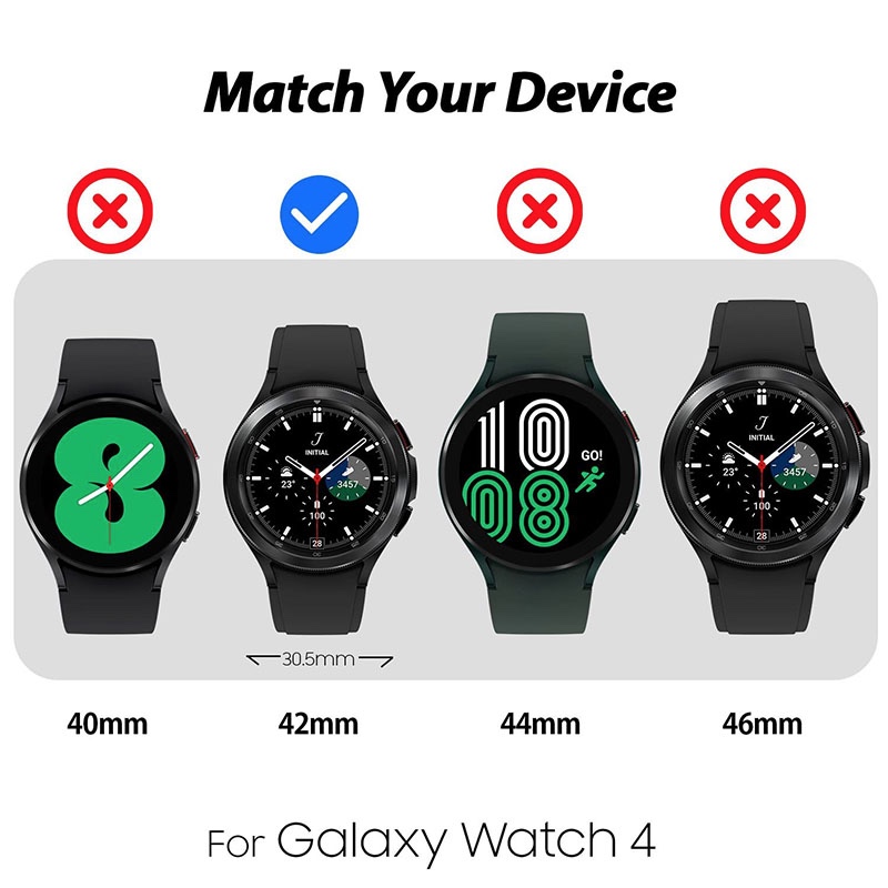 Whitestone Galaxy Watch 4  (42MM) Premium Tempered Glass Screen Protector - (Pack of 3)