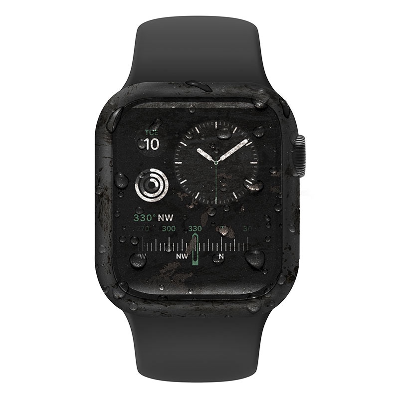 UNIQ NAUTIC Water-Resistant Watch Case with Glass Screen Protection for Series 1-6 & SE (44MM) - Midnight (Black)