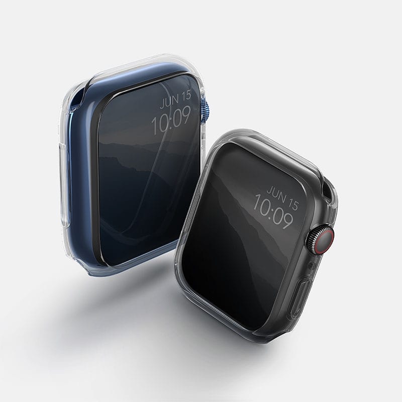 UNIQ GLASE Apple Watch Series 7/8/9 Case 45MM - Pack of 2 - Clear / Smoke