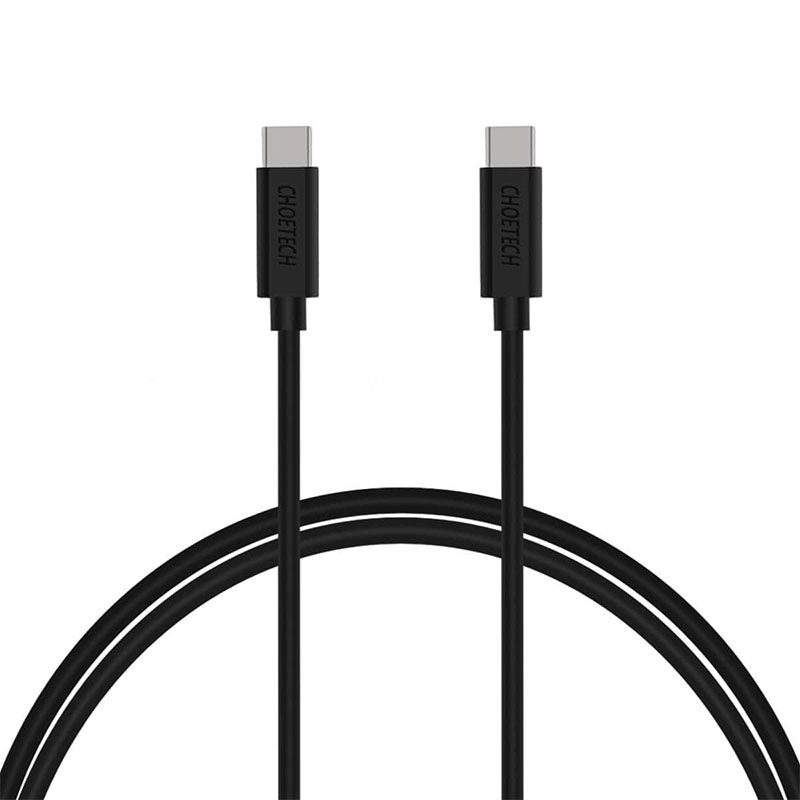 CHOETECH USB C Cable, 3A USB-C To USB-C Cable 6.6ft (2m) - Black - CC0003
