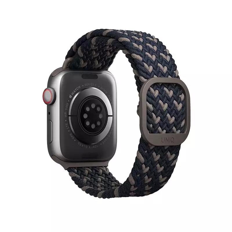 UNIQ Aspen Designer Edition Braided Apple Watch Strap for Series 1-10 SE/SE2  45/44/46mm - Obsidian Blue